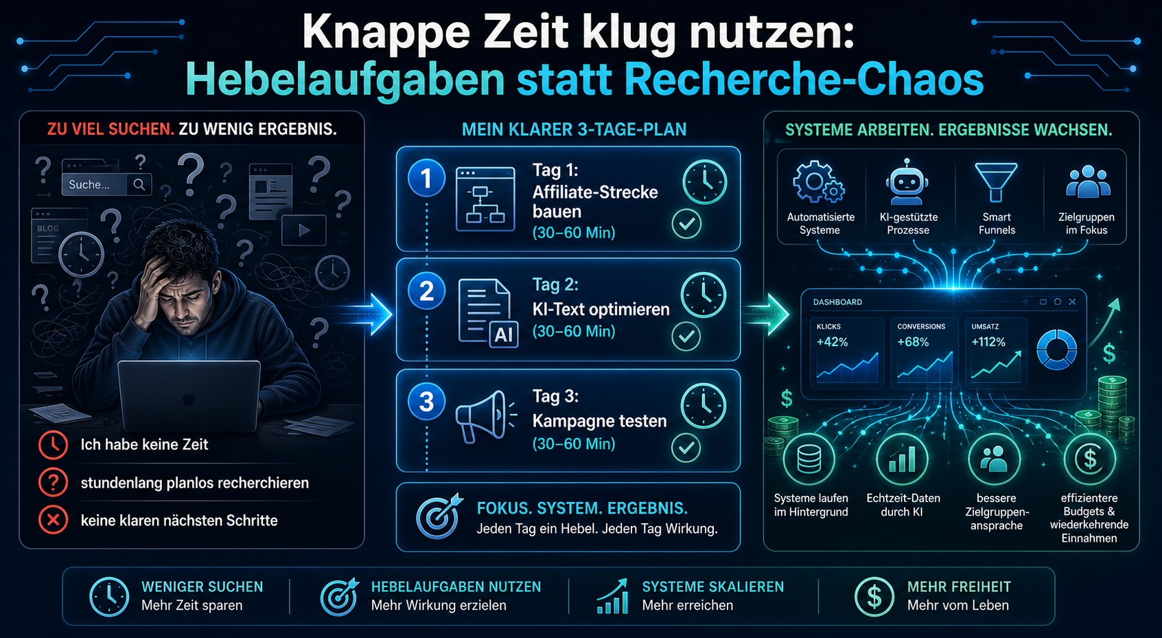 Hebeaufgaben statt Recherche-Chaos
